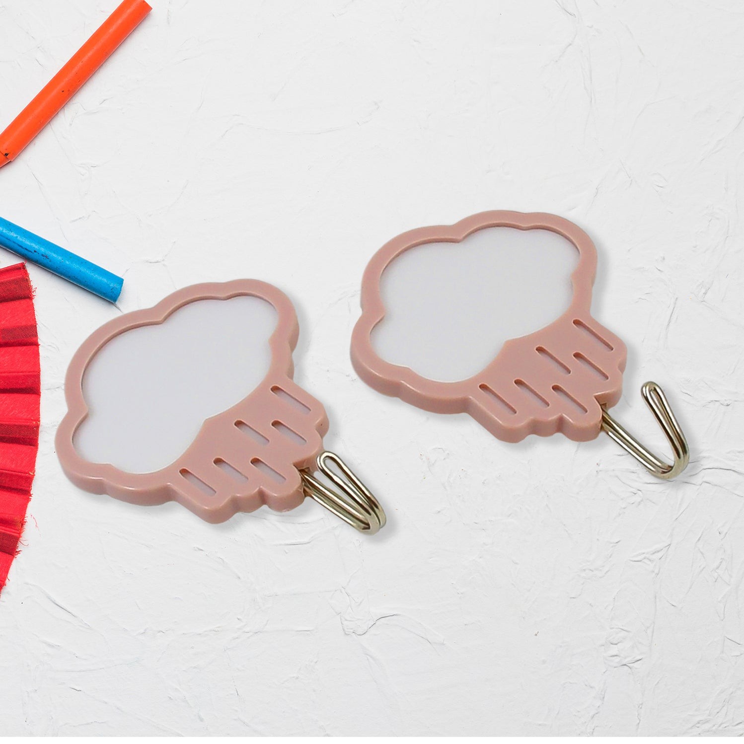 Multipurpose Self-Adhesive hooks (2 Pc Set) by DeoDap