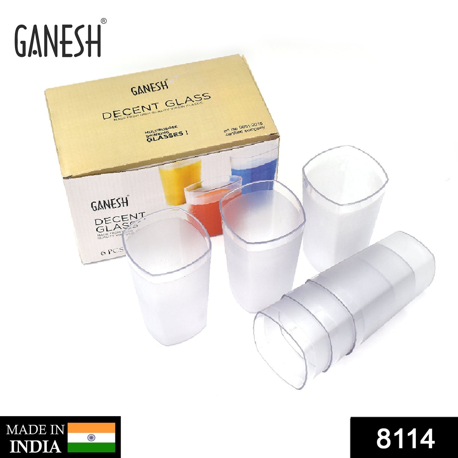 Ganesh Decent Glass, 350ml, Set of 6 by ganesh