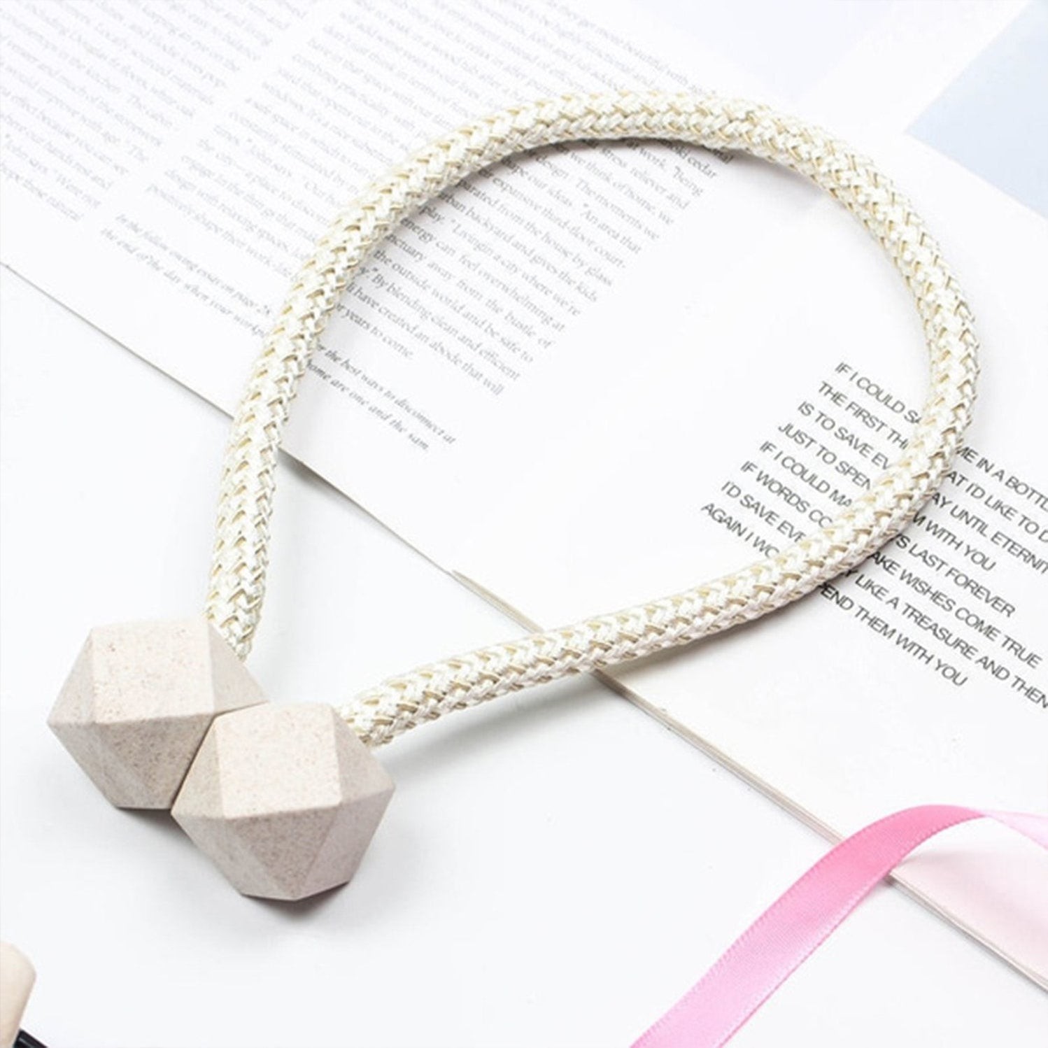 Home Magnetic Curtain Tiebacks, Straps, Buckle, Clips Rope Straps Window Curtain Bracket Decoration (2 Pc) ?