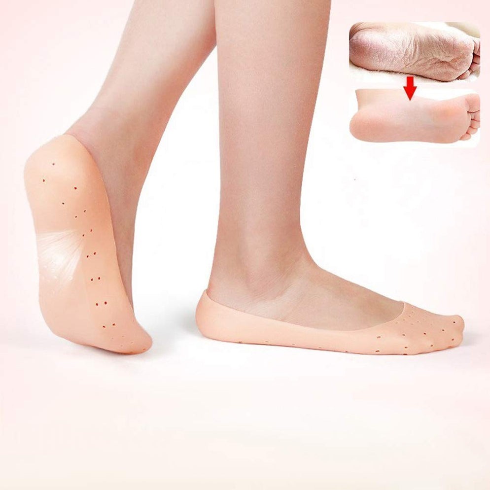 Anti Crack silicone Gel Foot Protector Moisturizing Socks by DeoDap