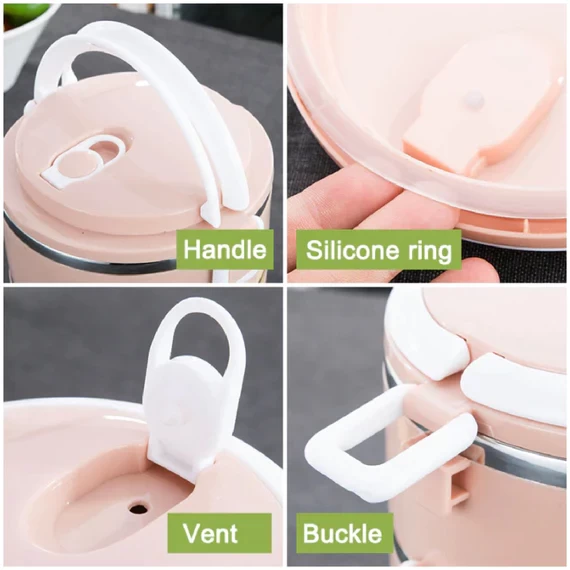 2871 MULTI LAYER STAINLESS STEEL HOT LUNCH BOX (4 LAYER)