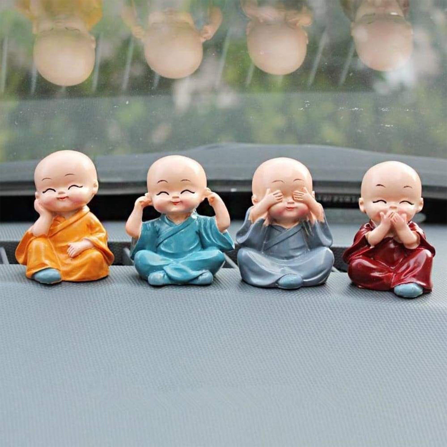 baby buddha 4Pc and show piece used for house, office and official decorations etc. by DeoDap
