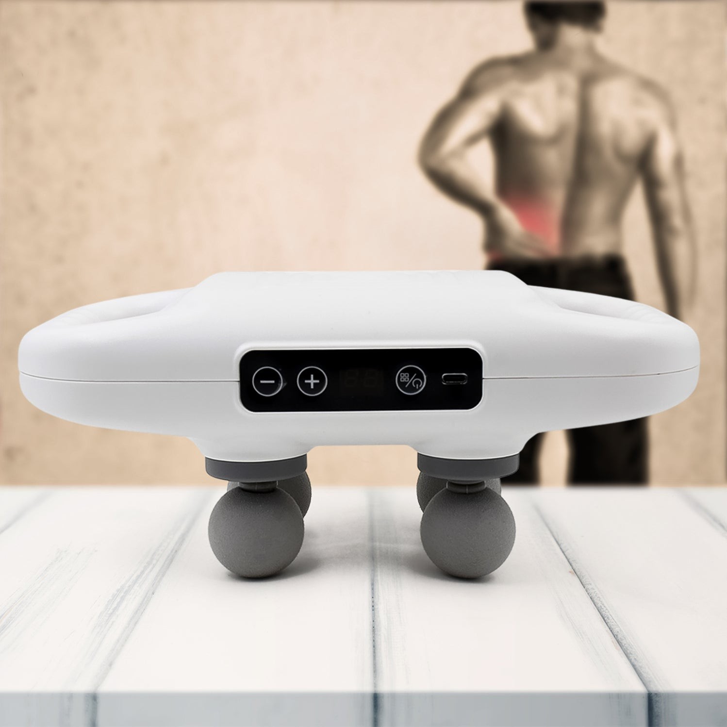 Handheld Full Body Massager 4-Head Massage Gun (1 Pc) by DeoDap