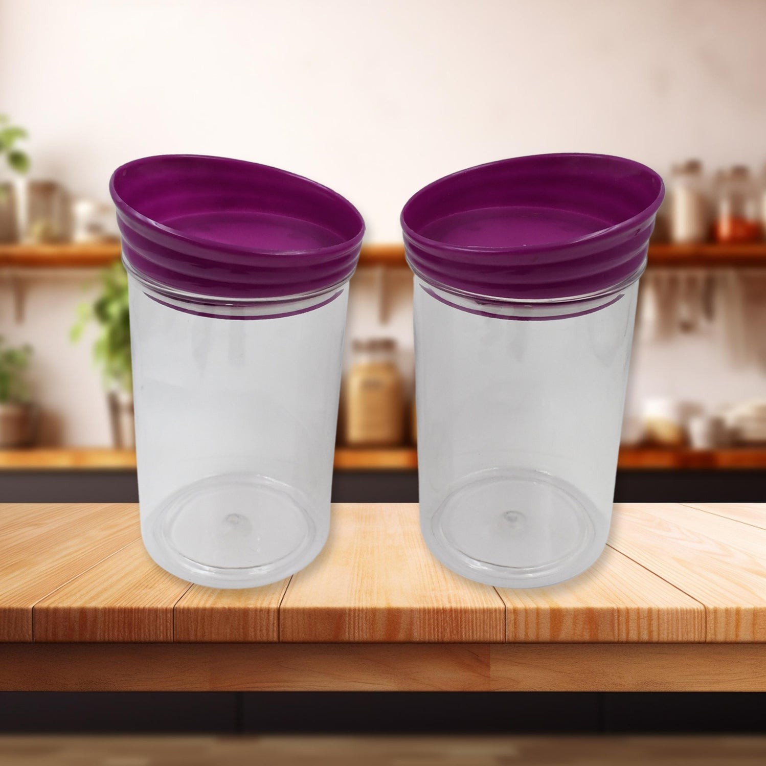 Plastic Premium Quality Kitchen Food Containers Set (1200ml Approx, Set Of 2 Pc) by DeoDap