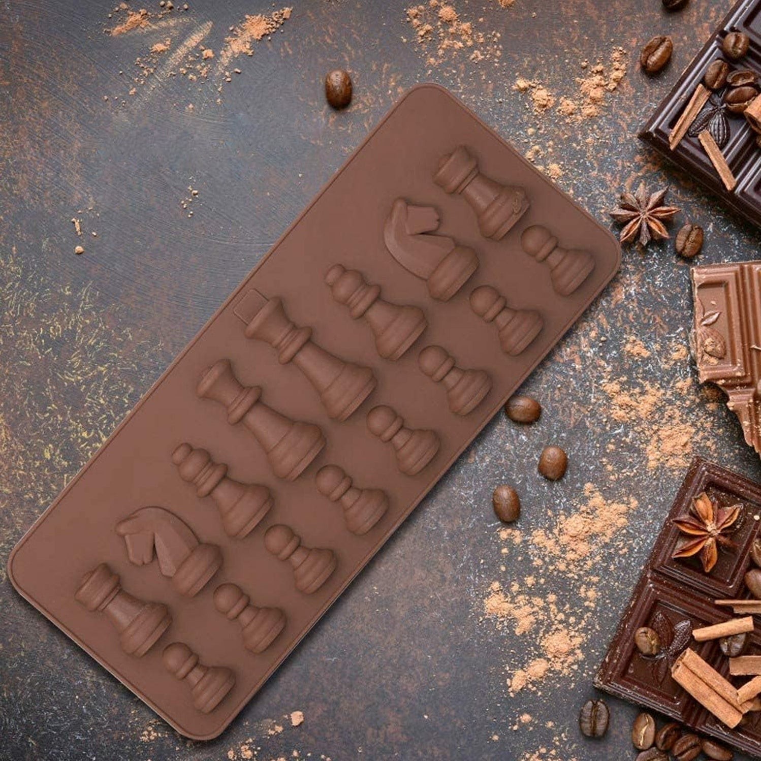 Silicone Chocolate Mould Chess Shape (1 Pc) by DeoDap