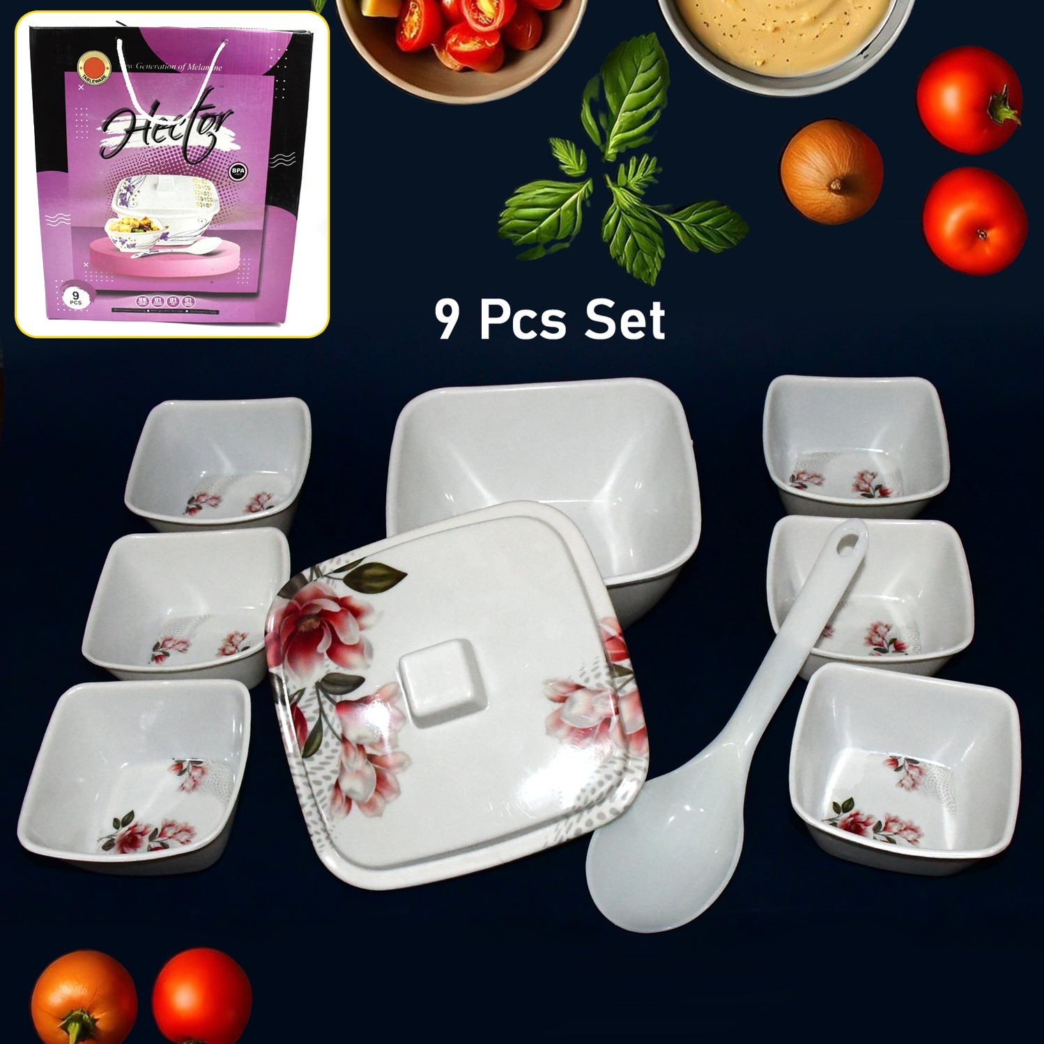 Hector High Quality Dinning Dinner / Pudding Set (9 Pcs set) by DeoDap