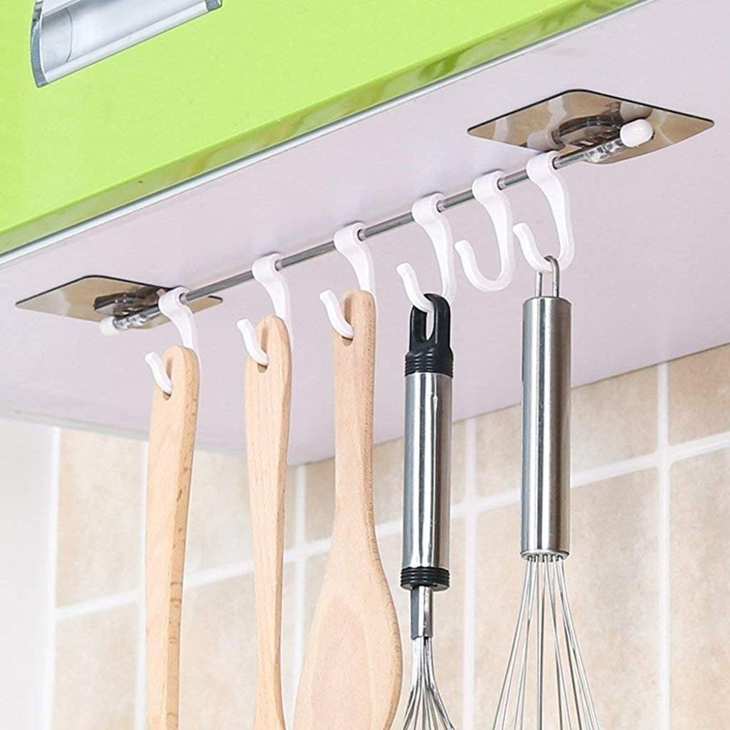 Plastic Sticker Self Adhesive Multipurpose Hanger Hooks by DeoDap