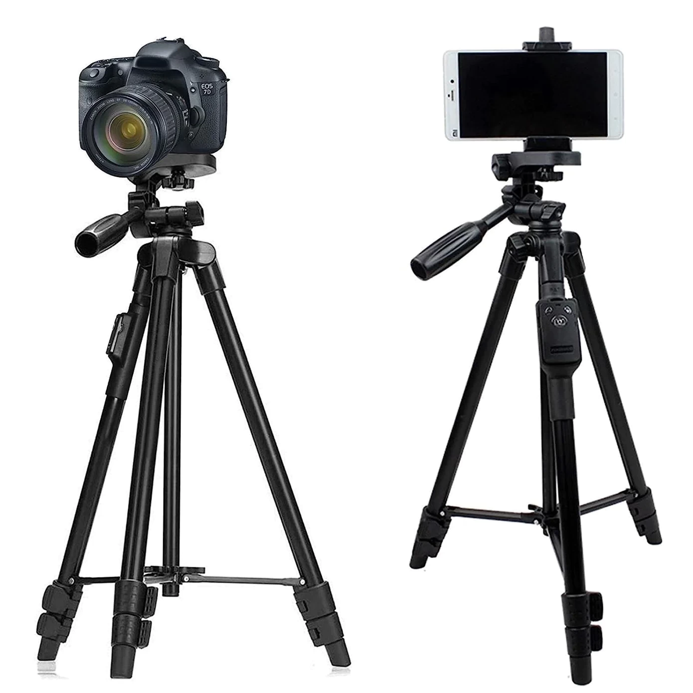 ALUMINUM ALLOY TRIPOD 3120A STAND HOLDER FOR MOBILE PHONES & CAMERA TRIPOD KIT - 1466