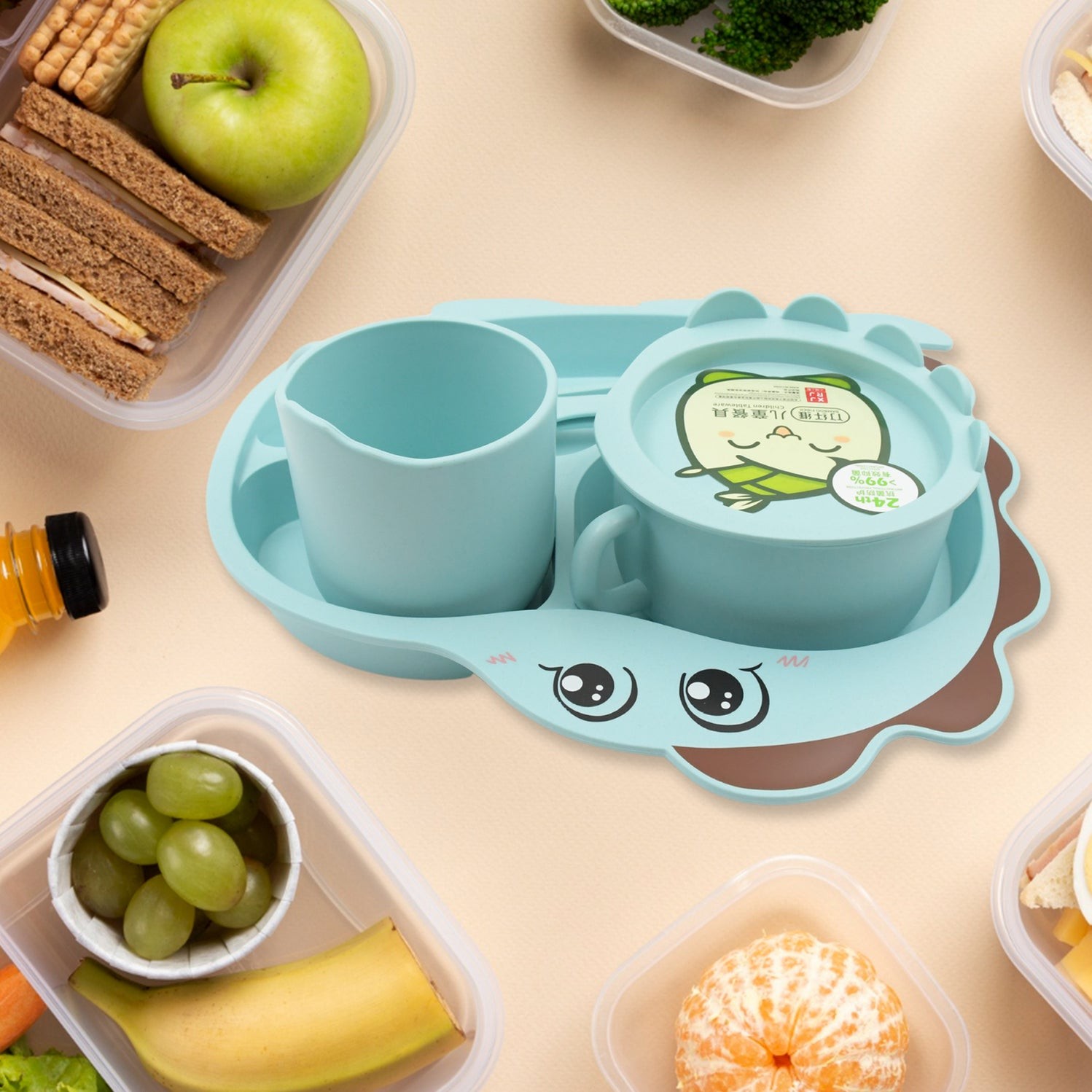 Baby Feeding Set For Kids And Toddlers (7 pcs set) by DeoDap