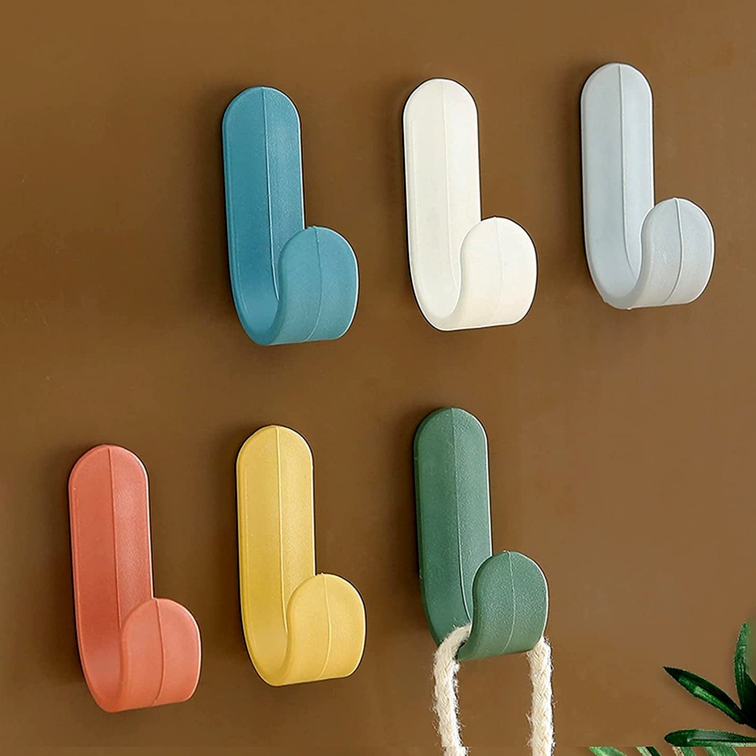 Self Adhesive Wall Hooks Waterproof Adhesive Sticky Round Hooks | Hanging Capacity 1 KG Max | Multipurpose Home Storage (20 Pcs Set) by DeoDap