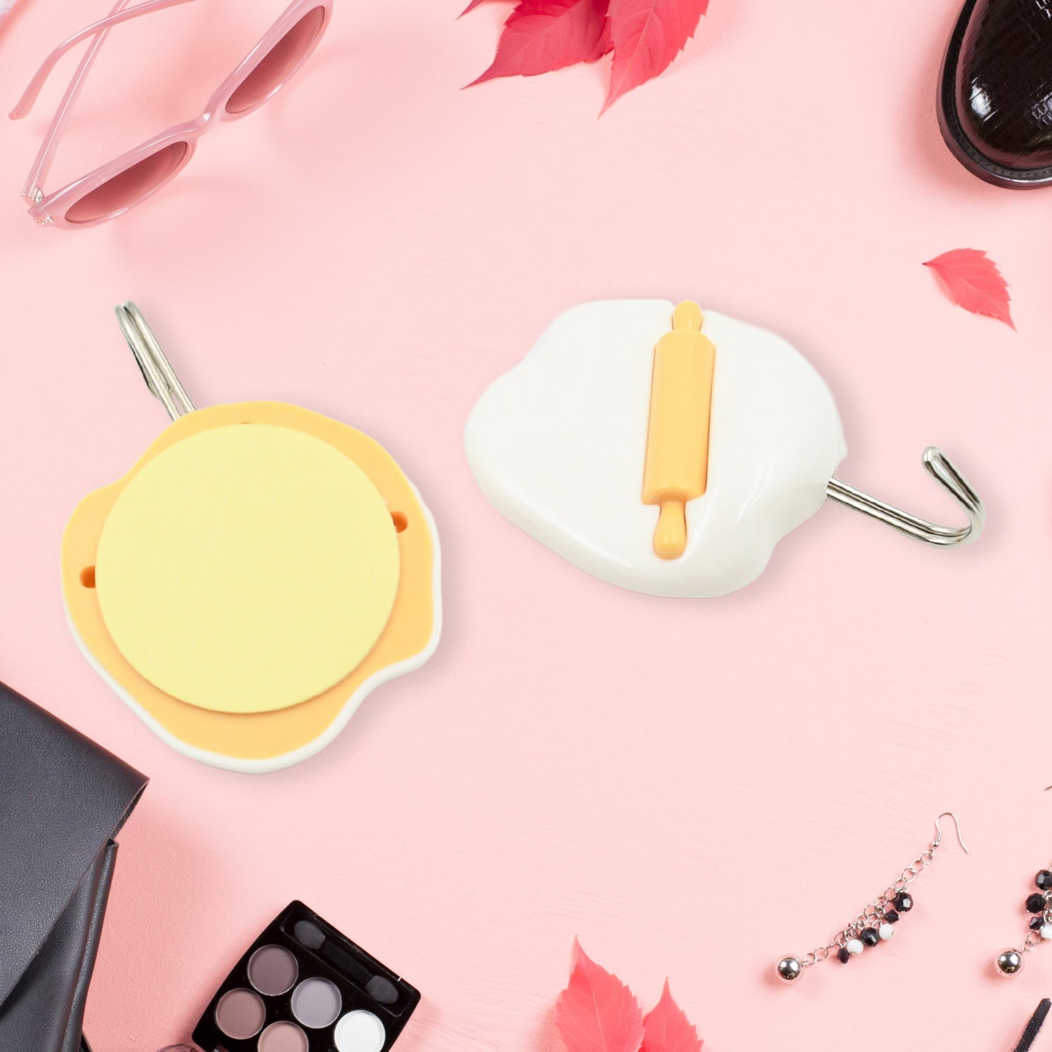 Multipurpose Strong Hook Self-Adhesive hooks for wall Heavy Duty Hook, Sticky Hook Household For Home, Decorative Hooks, Bathroom & All Type Wall Use Hook, Suitable for Bathroom, Kitchen, Office by De