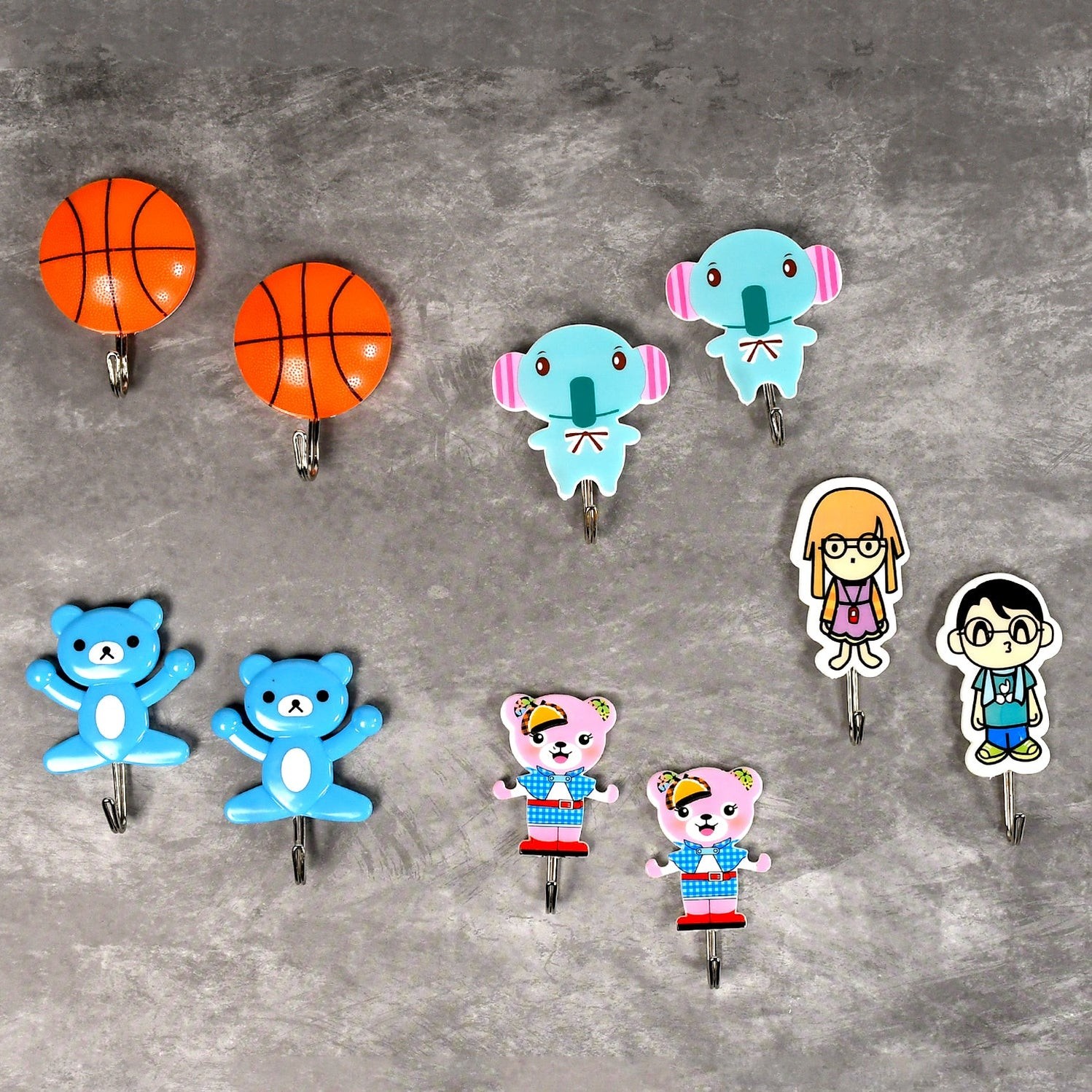 Mix Design Strong Adhesive Hook Wall Hooks High Quality Premium Hook For Home , Office , & Multiuse Hook ( Set of 10 ) by DeoDap