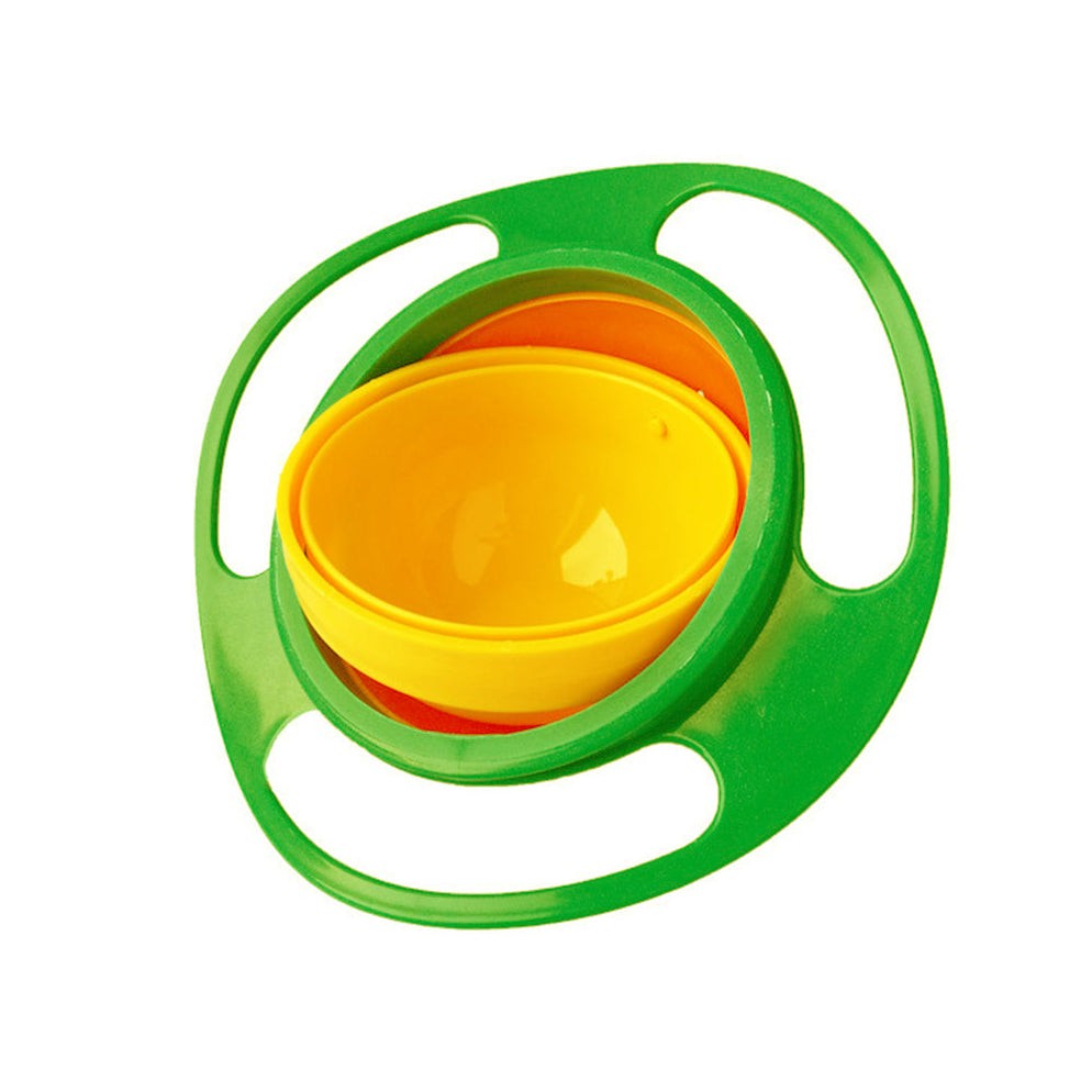 Portable Non Spill Feeding Toddler Gyro Bowl 360 Degree Rotating Dish by DeoDap